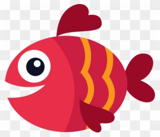 Fresh Clip Art Fish 19 Red Graphic Transparent Library - Fish Clip Art Png