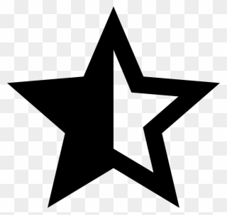 Png File - Half Filled Star Icon Clipart