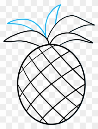 How To Draw Pineapple - Easy Drawing Tutorials Clipart