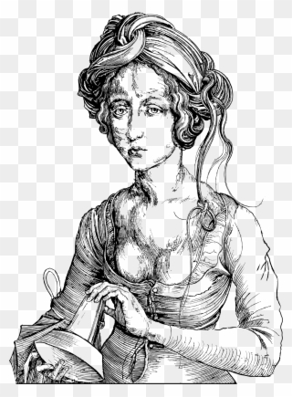 Big Image - Foolish Virgin In Half-figure Clipart
