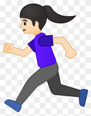 Open - Emoji Mujer Corriendo Clipart
