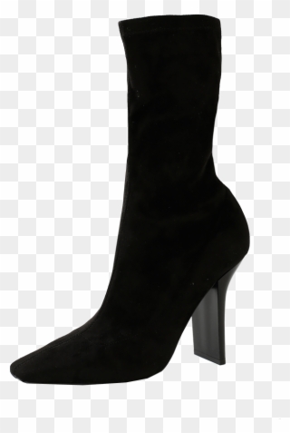 Clipart Library Stretch Square Toe Heel Booties - Sock - Png Download