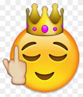 Fuckyou Sticker - Crown Iphone Emoji Clipart