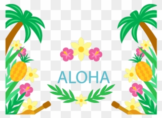 Ukulele Clipart Luau - Hawaiian Photo Booth Frame - Png Download