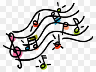 Drawn Music Notes Cartoon - Music Clipart - Png Download