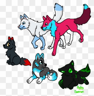 Fox Family - Wolves Life 3 Art Clipart