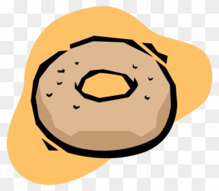 Vector Illustration Of Sweetened Fried Dough Donut Clipart
