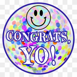 Congrats Sticker - Circle Clipart