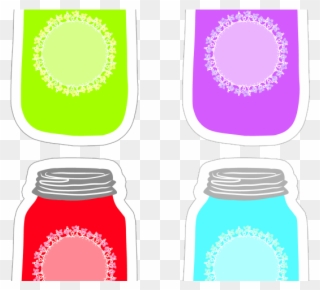 Mason Jar Clipart Tag Clipart - Colorful Jar Clipart - Png Download