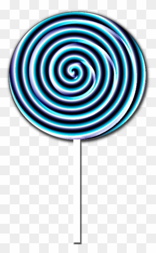 Lollipop Clipart Blue Lollipop - Circle - Png Download
