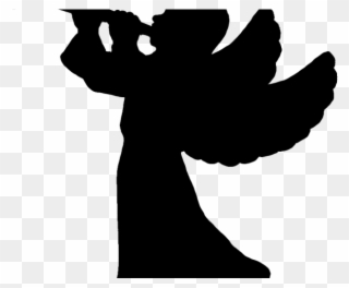 Apocalyptic Clipart Trumpet - Silhouette Angel With Trumpet - Png Download