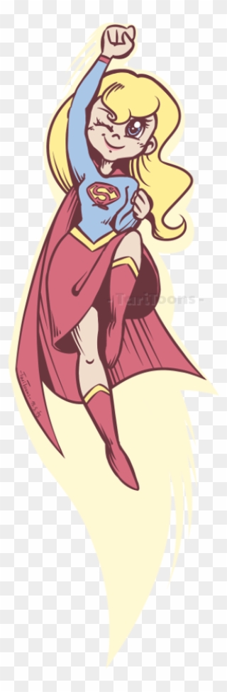 Actual Press Illustration Supergirl Super Süß - Cute Super Girl Drawings Clipart