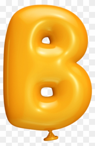 Yellow Balloon Font - Balloon Letter Font Png Clipart