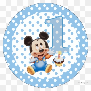 Circle Birthday Mickey Clipart Png - Baby Mickey Mouse Png Transparent Png