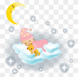 Ftestickers Baby Clouds Star Sleeping Dreaming Cute - Sleep Clipart