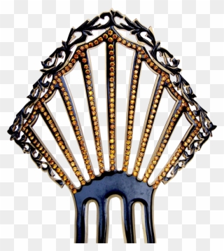 Art Deco Hair Comb Celluloid Spanish Style Hair Accessory - Illustration Clipart