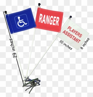 Handicap Golf Cart Flag - Handicapped Clipart