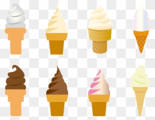 Ice Cream Cone Cold Sweet Food Ice Frozen - Ice Cream Cone Clipart