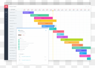 How Video Producers Use Calendar Software Studiobinder - Film Production Gantt Chart Clipart
