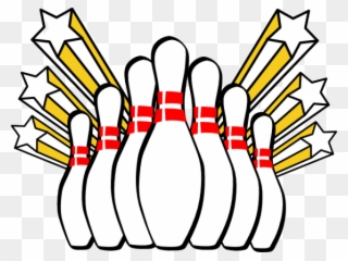 Bowling Clipart Banner - Clip Art Bowling Pins - Png Download