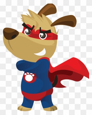Clipart Dogs Superhero - Super Hero Dog Clip Art - Png Download