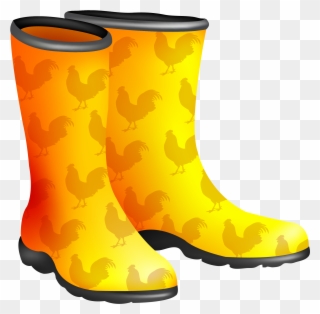 Chicken Wellington Boot Rooster - Rain Boots Vector Png Clipart