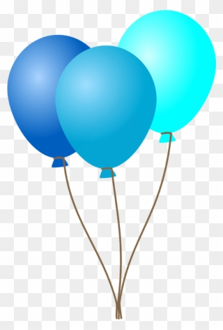 Birthday Decoration Balloons Vector Png Image - Baby Blue Balloons Clip Transparent Png