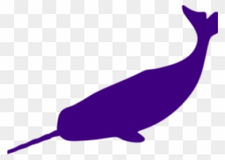 Purple Clipart Whale - Narwhal Stencil - Png Download