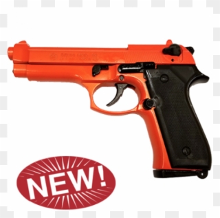 Replica M92 Semi Automatic 9mm Blank Gun Orange Finish - Trigger Clipart