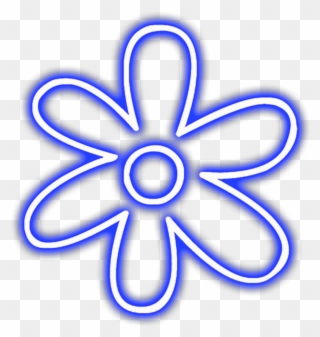 #ftestickers #flower #neon #luminous #glowing #blue - Stickers Neon De Snapchat Png Clipart