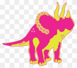 Elegant, Playful, Clothing Logo Design For Pink Dinosaur - Illustration Clipart