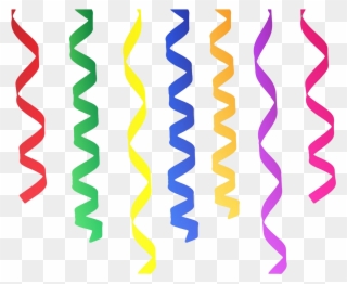 Birthday Party Decoration Vector Png Image - Streamers Ribbons Png Clipart