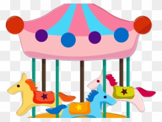 Amusement Park Clipart Parque - Dibujo Infantil De Un Carrusel - Png Download