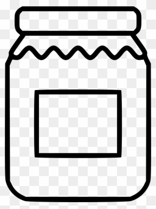 Jar Of Jam Comments - Line Art Clipart