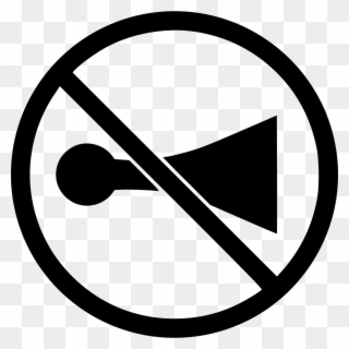 Horn Clipart Black And White - No Smoking Sign Stencil - Png Download