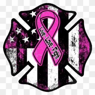Breast Cancer Awareness Firefighter Decal - Firefighter Breast Cancer Awareness Designs Clipart