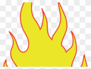 Flames Clipart Stencil Free - Flame Template - Png Download