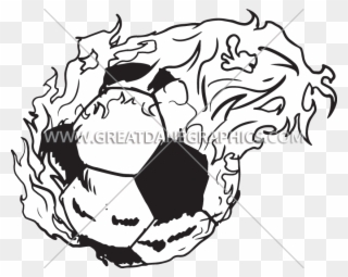 Fireball Soccer Production Ready Artwork For T Shirt - Printed T-shirt Clipart