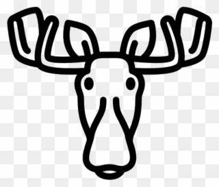 Clipart Reindeer Moose Head - Moosehead Icon - Png Download