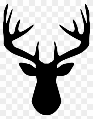 Footprints Clipart Deer - Deer Antler Clipart - Png Download