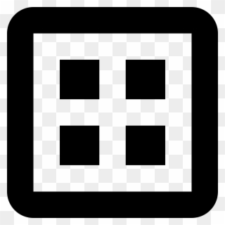Clipart Transparent Button Svg Square - Menu Button Icon White - Png Download