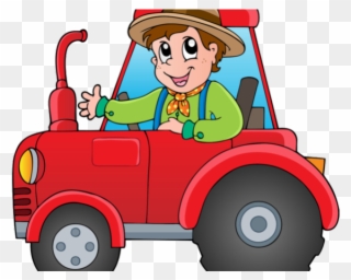 Farmer Clipart Farm Vehicle - Tractor Coloring Book: Working On The Farm - Png Download