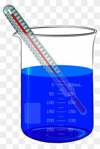 Svg Library Stock Beaker Transparent Colorful - Thermometer In Water Beaker Clipart