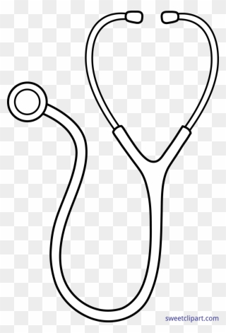 Medical Clip Stethoscope - Stethoscope Clipart Black And White - Png Download