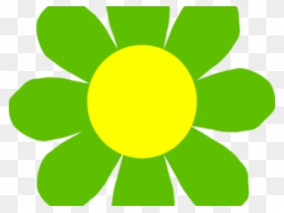 Green Clipart Flower - Flor Animada Azul - Png Download
