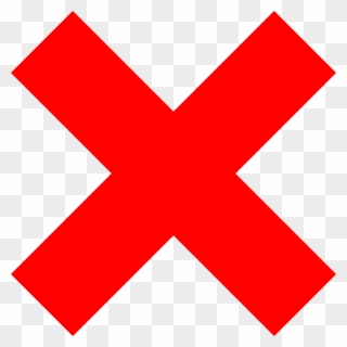 Red Xmark Clip Art 1165686 - No Symbol - Png Download