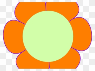 Orange Flower Clipart Large Flower - Big Flowers Clipart - Png Download