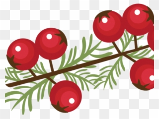 Berry Clipart Winter - Clip Art Christmas Berries - Png Download