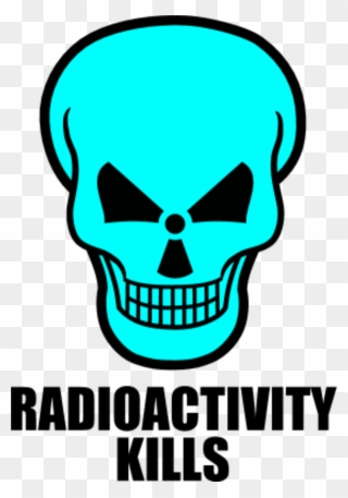 Skull Smiling Radioactivity Kills - Skull And Crossbones Throw Blanket Clipart