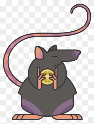 Stylized Cartoon Rat - Rat Cartoon Png Clipart